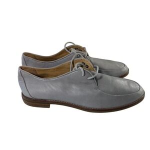 Sperry Top‎ Sider Womens Leather Lace Up Oxford Shoes Light Gray Size 8M